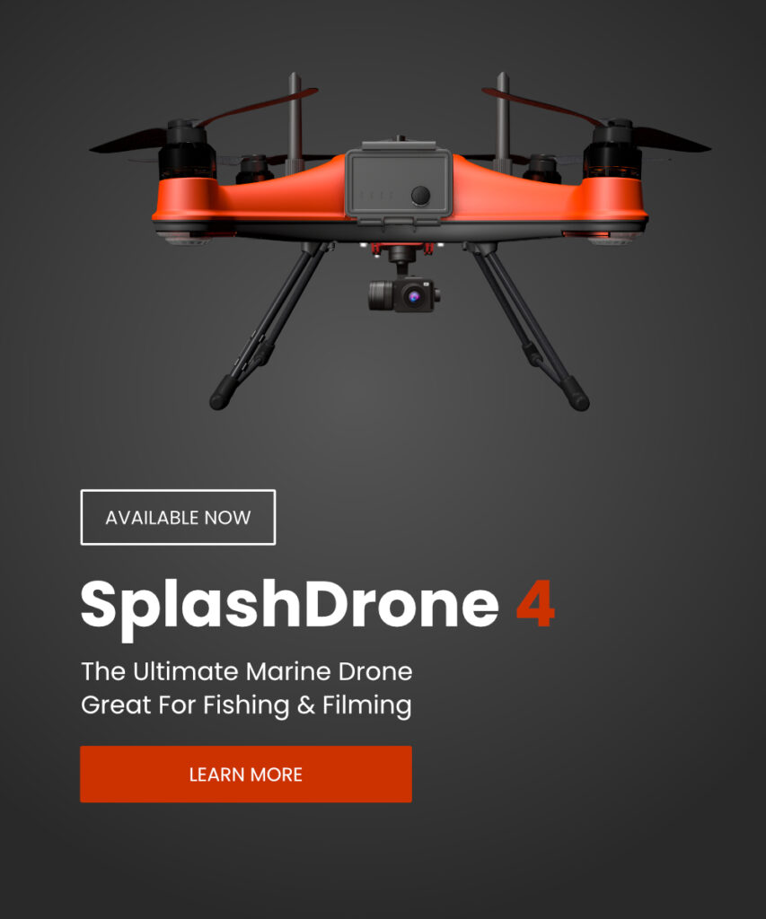 splashdrone 4 with a 4k camera with informative text
